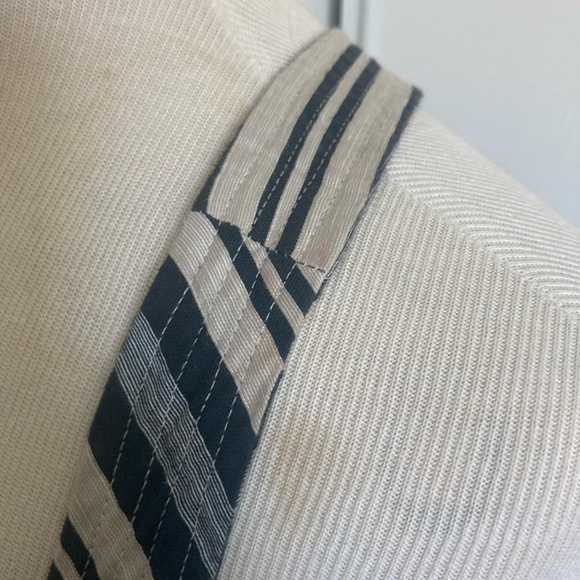 MADEWELL button up smock breathable striped criss cross knee length dress - Picture 7 of 8